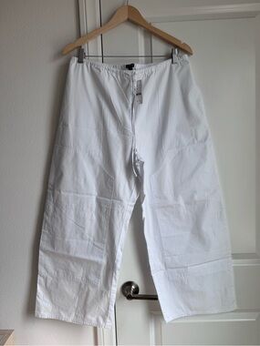 NWT J Crew Luna Pants In Cotton Poplin In White Size M